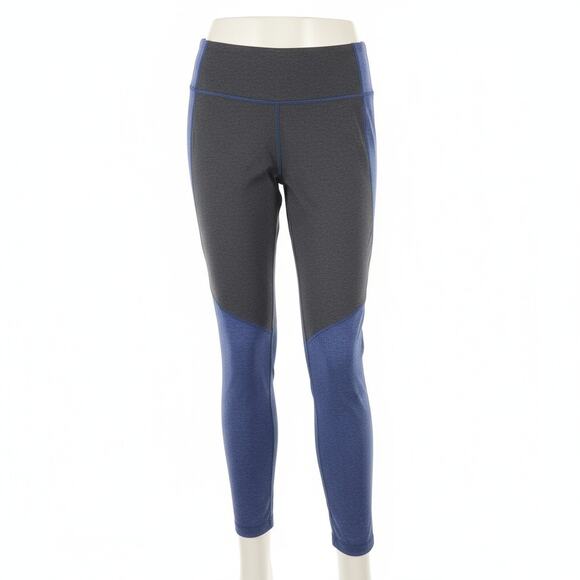 Outdoor Voices Pants - Outdoor Voices Warm Up Leggings Color Block Blue Charcoal Size Small